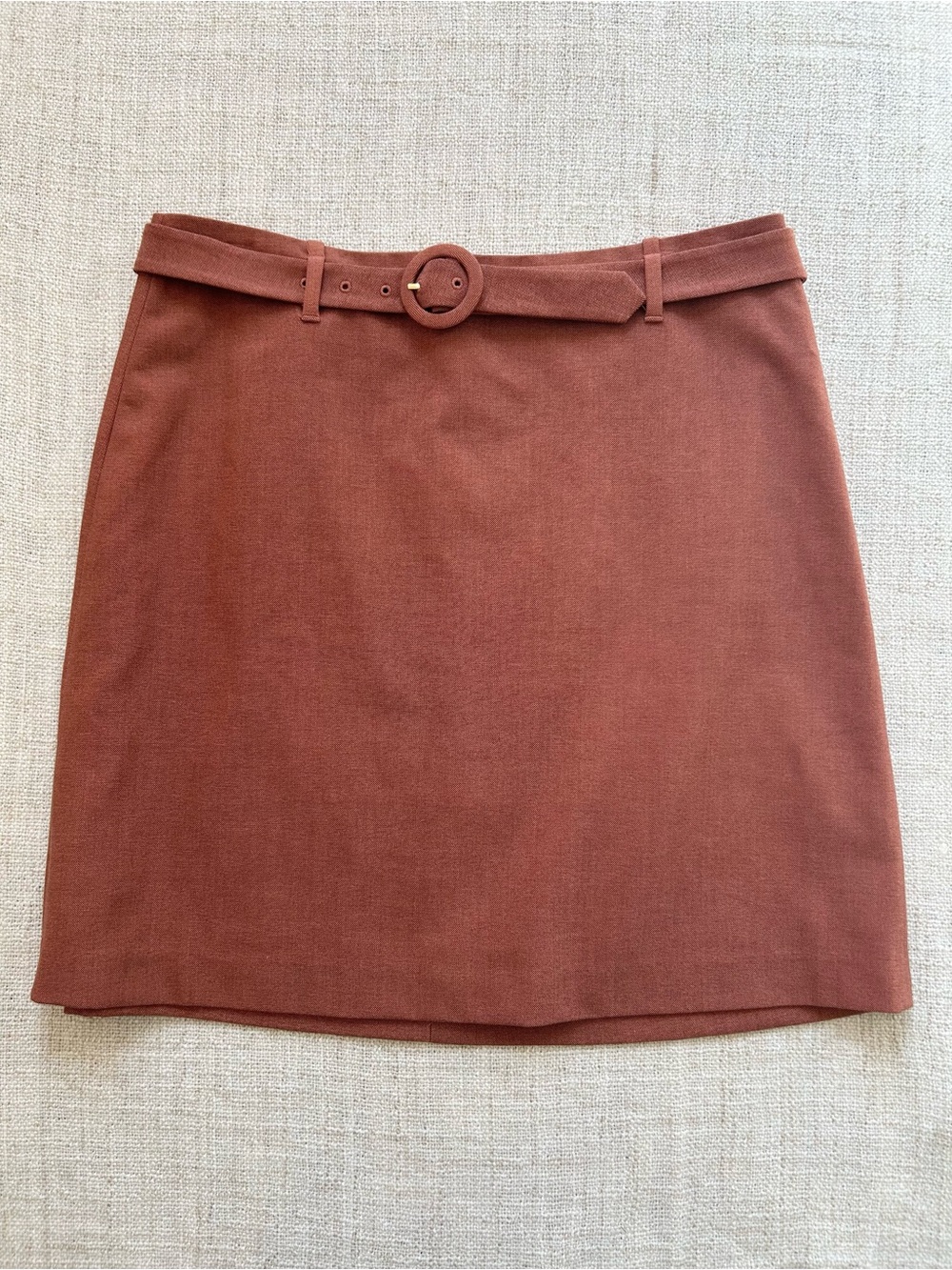 RW&CO. Rust Belted A-Line Mini Skirt